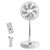 VEVOR 12 Inch Foldable Oscillating Standing Fan with Remote Control, 4 Speed Adjustable Portable Desk Quiet Fan, 7200mah Rechargeable USB Small Fan, Folded Rotating Floor Fan for Bedroom Office Travel