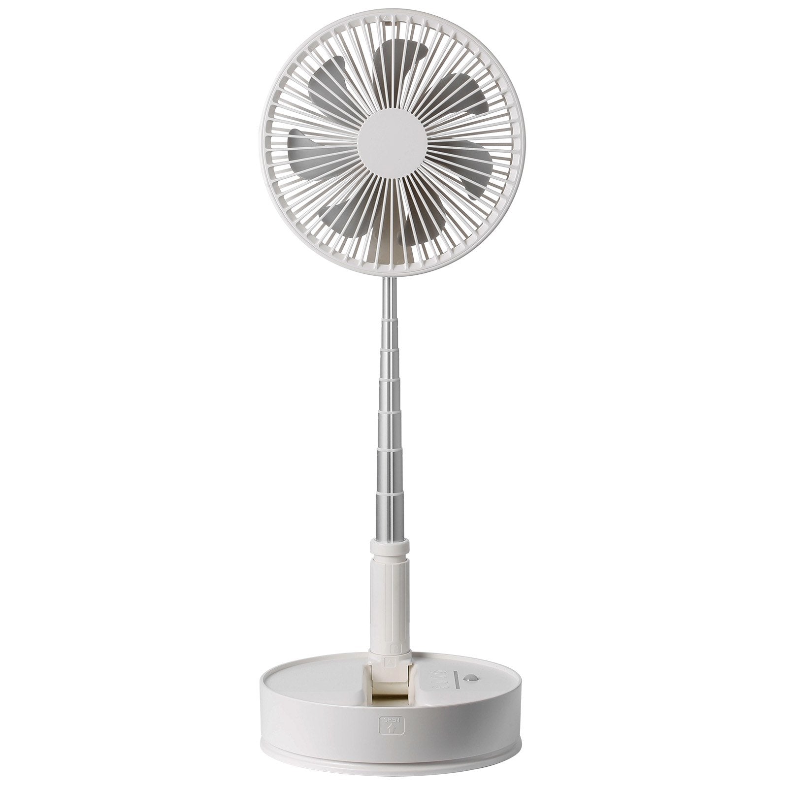 VEVOR 8 Inch Foldable Oscillating Standing Fan with Remote Control, 4 Speed Adjustable Portable Desk Quiet Fan, 7200mah Rechargeable USB Small Fan, Folded Rotating Floor Fan for Bedroom Office Travel