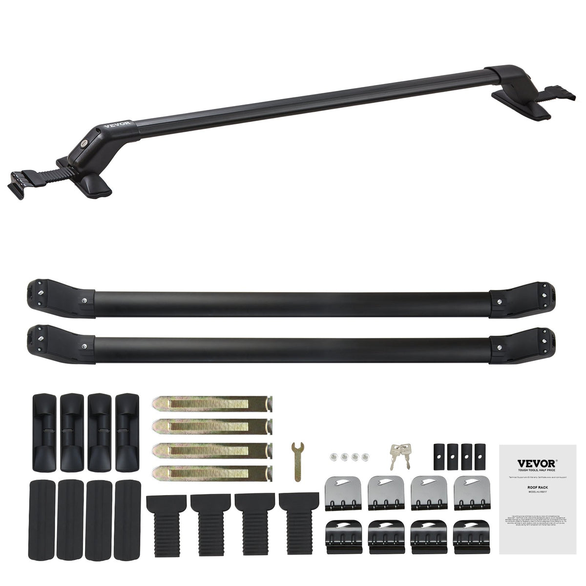VEVOR Universal Roof Rack Crossbar for Naked Roof Vehicle Aluminum with Lock