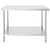 VEVOR Stainless Steel Prep Table, 30 x 48 x 34 Inch, Heavy Duty Metal Worktable with 3 Adjustable Height Levels, Commercial Workstation for Kitchen Garage Restaurant Backyard