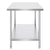 VEVOR Stainless Steel Prep Table, 30 x 48 x 34 Inch, Heavy Duty Metal Worktable with 3 Adjustable Height Levels, Commercial Workstation for Kitchen Garage Restaurant Backyard