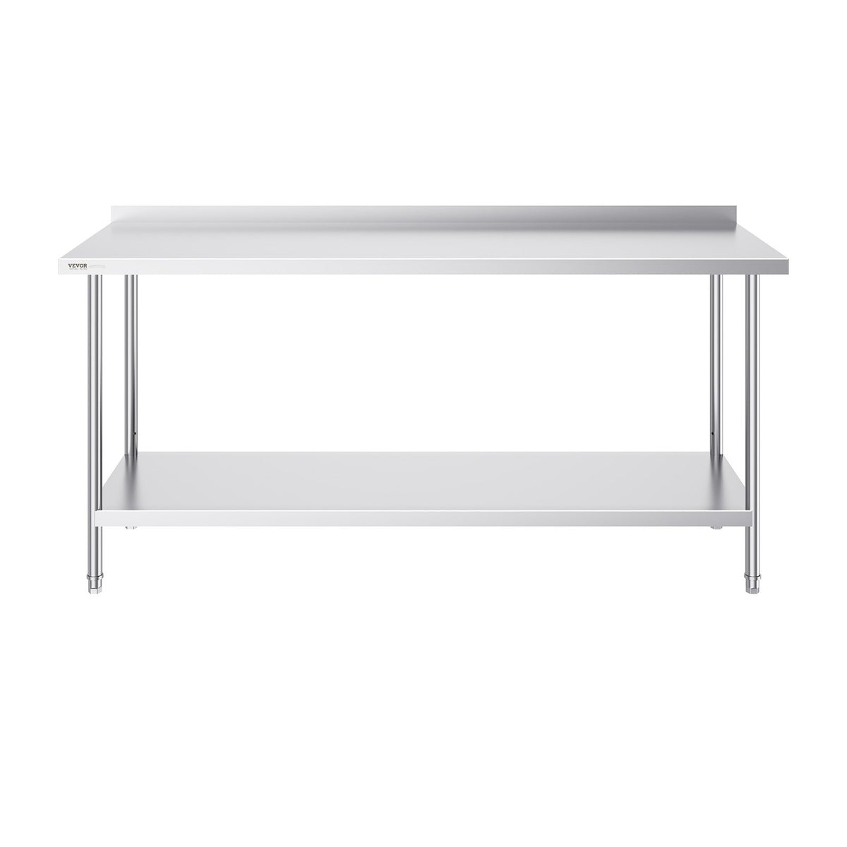 VEVOR 24 x 72 x 36 Inch Stainless Steel Work Table, Commercial Food Prep Worktable Heavy Duty Prep Worktable, Metal Work Table with Adjustable Height for Restaurant, Home and Hotel