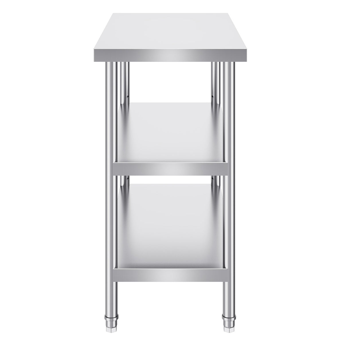 VEVOR Stainless Steel Food Prep Table, 18 x 36 x 34 Inch Commercial Kitchen Worktable, with 2 Adjustable Undershelf, Heavy Duty Prep Table Metal Work Table for BBQ, Kitchen, Home, and Garage