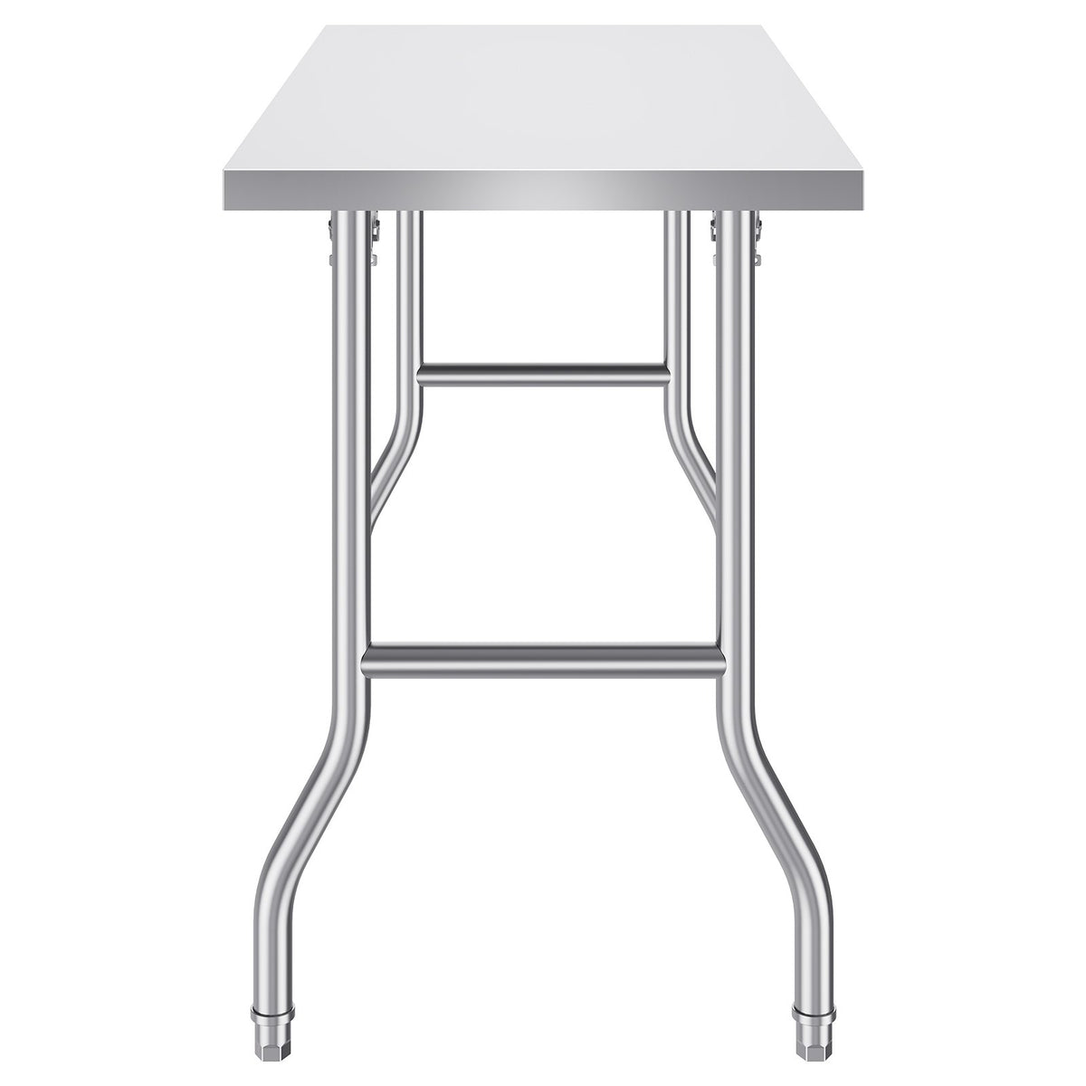 VEVOR Stainless Steel Kitchen Bench Folding Commercial Prep Table 1220x610 mm