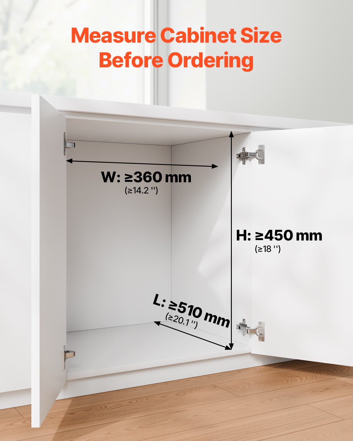 VEVOR Pullout Trash Can for Kitchen Cabinets, 20+10+10L Double Under Sink Garbage Waste Recycling Bin, Under Mount Waste Container, with Heavy Duty Metal Full Extension Sliding System and Handle