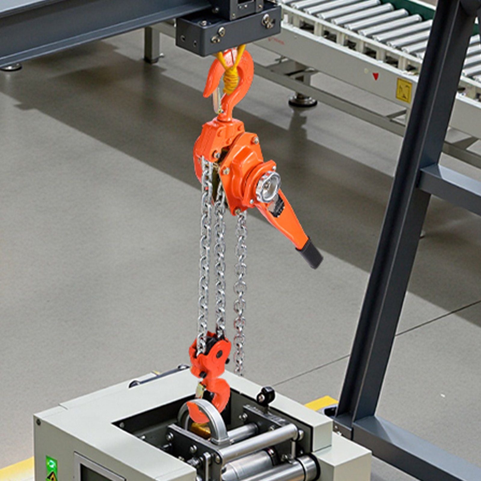 Manual Lever Chain Hoist, 6T 6000KG Capacity Heavy Duty Come Along, 6M Lift G80 Alloy Steel Chain With Dual Pawl Mechanical Brake, 360° Rotating Hooks, for Warehouse Construction Garage