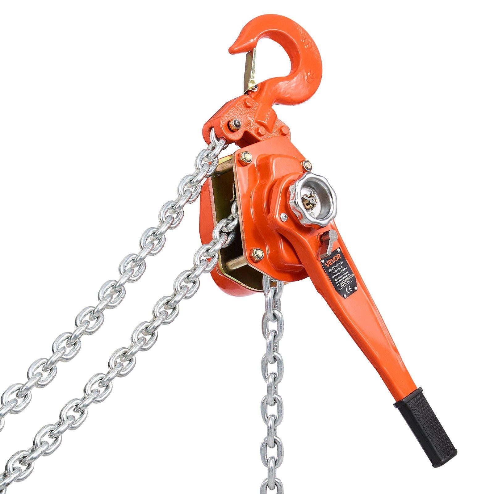Manual Lever Chain Hoist, 6T 6000KG Capacity Heavy Duty Come Along, 6M Lift G80 Alloy Steel Chain With Dual Pawl Mechanical Brake, 360° Rotating Hooks, for Warehouse Construction Garage
