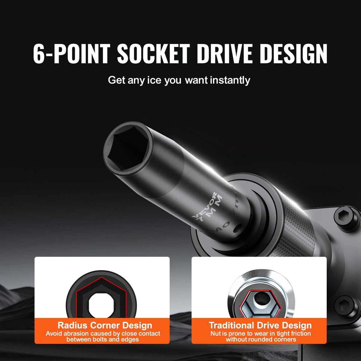 3/8" Drive Impact Socket Set, 90 Piece Socket Set SAE 1/4"-3/4" and Metric 6-19mm, 6 Point Cr-Mo Alloy Steel for Auto Repair, Includes Extension Bars Universal Joint Adapter Lock Storage Case