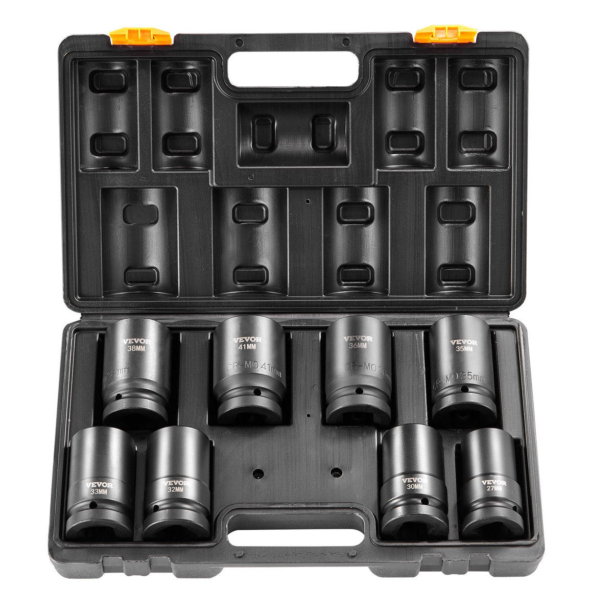 VEVOR Impact Sockets Set 8pcs 6-Point 1&quot; Drive Bit Ratchet Tool Kit Case