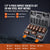 VEVOR Impact Sockets Set 9pcs 6-Point 1/2in Metric Drive Bit Ratchet Tool Kit