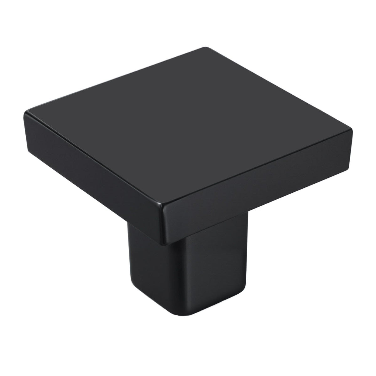 Cabinet Knobs, 10 Pack, 30 mm Black Zinc Alloy Drawer Pulls & Door Handles, Square Kitchen Solid Knobs Dresser Handles, Cupboard Hardware with Screws for Kitchen Bathroom Closet Cabinets Drawers