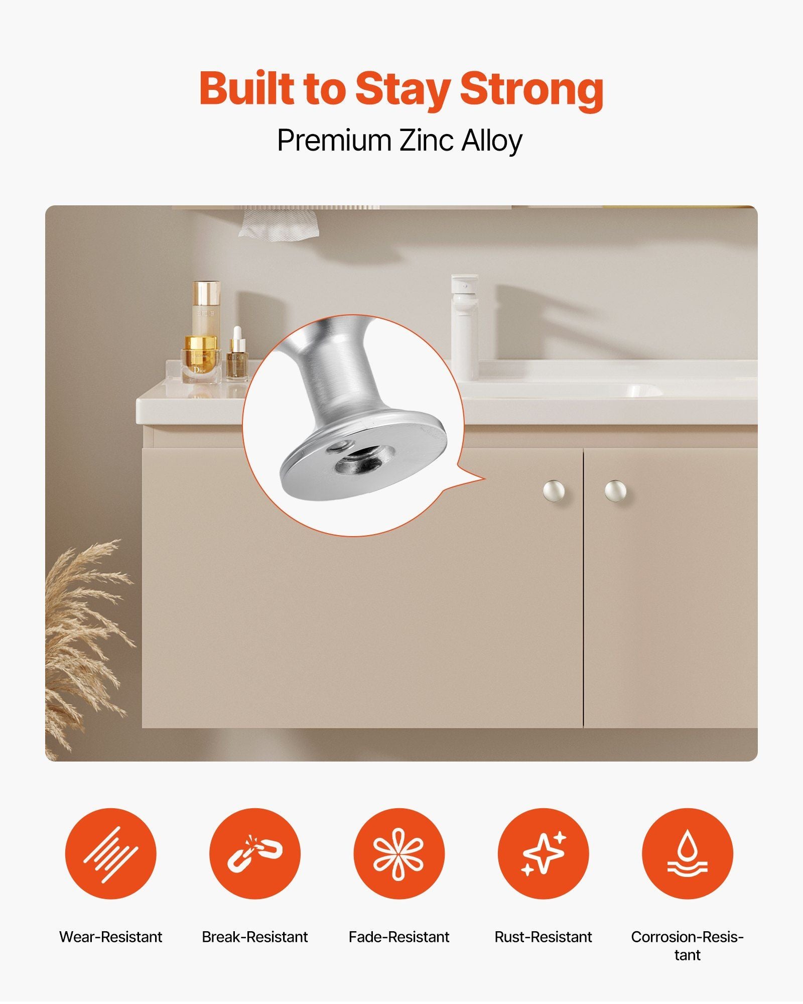 Cabinet Knobs, 25 Pack, 28 mm Zinc Alloy Drawer Pulls Door Handles, Mushroom Kitchen Solid Knobs Dresser Handles, Cupboard Hardware with Screws for Bathroom Closet Cabinets Drawers, Nickel Color