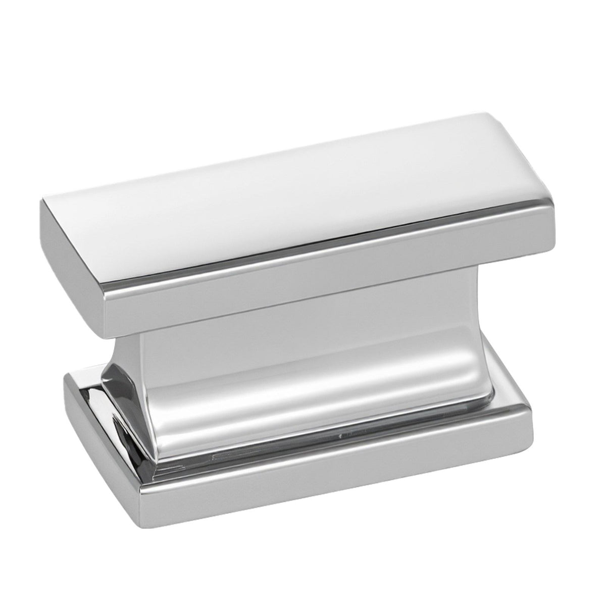Cabinet Knobs, 10 Pack, 36 mm Zinc Alloy Drawer Pulls Door Handles, Rectangular Kitchen Dresser Solid Knobs, Cupboard Hardware with Screws for Bathroom Closet Cabinets Drawers, Chrome Color