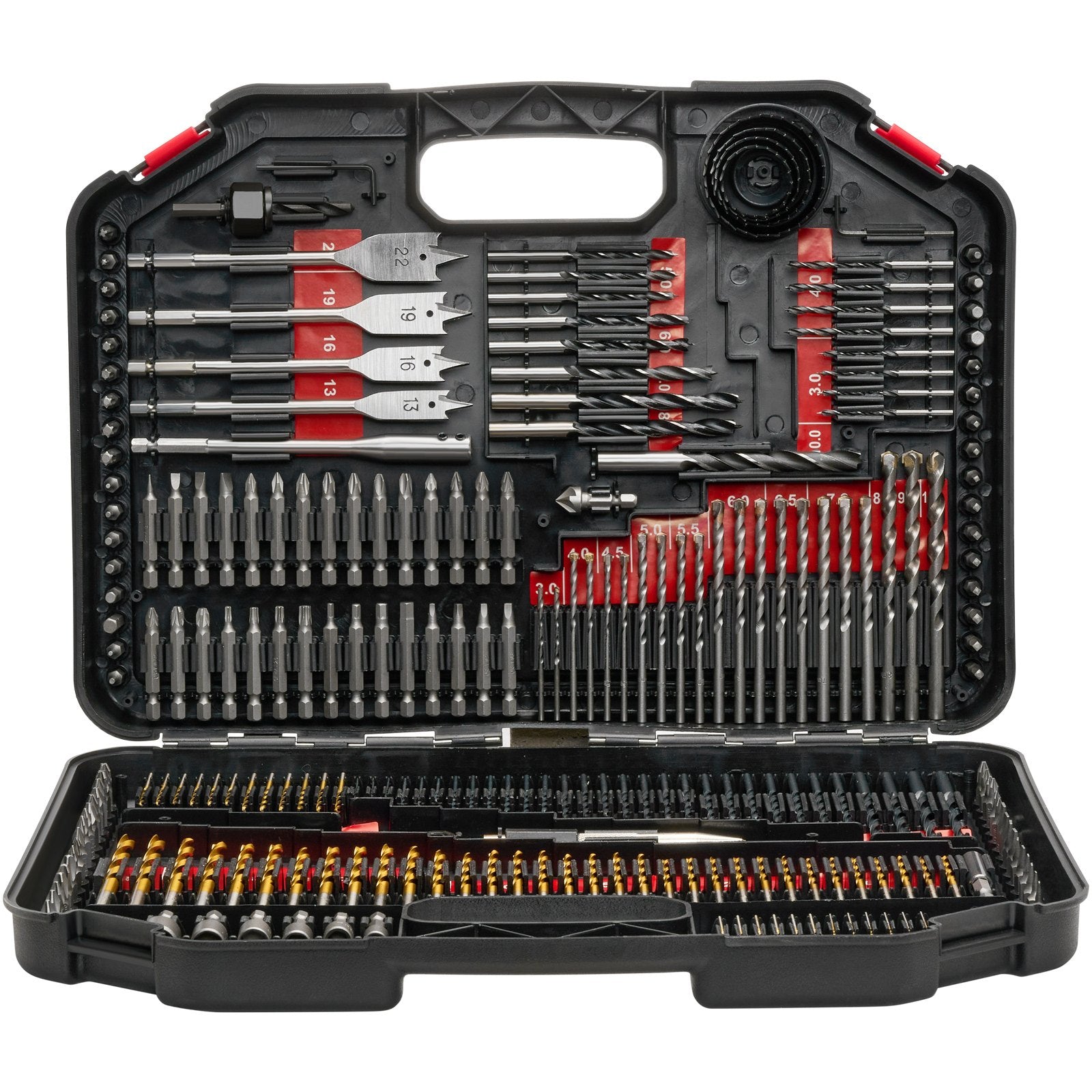 VEVOR Drill Bit Set, 246 Pieces Drill and Driver Bit Set, Screwdriver Bit Set Suitable for Wood Metal Cement Drilling and Screw Driving, Drill Bit Sets Combo Kit Assorted in Organized Carrying Case