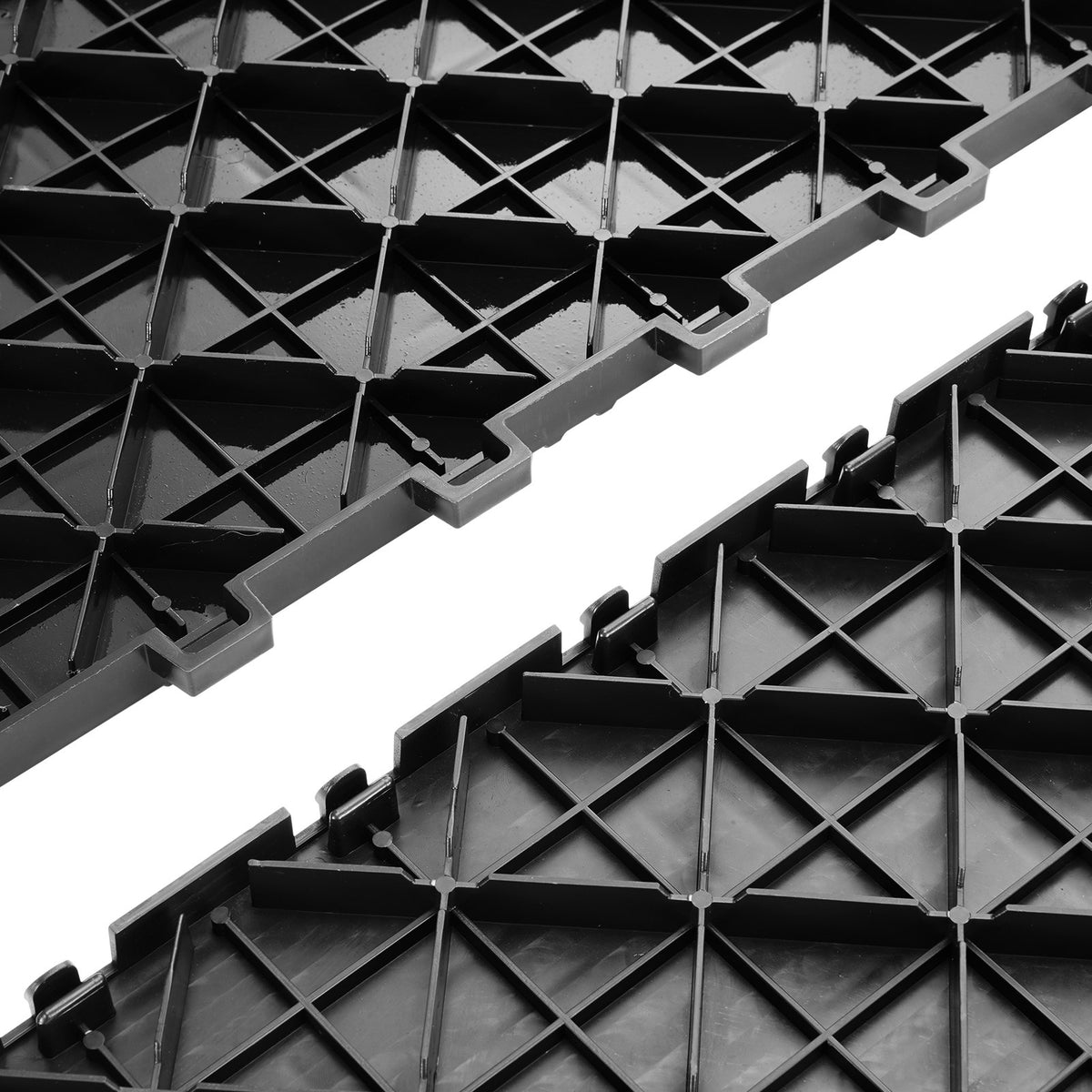 VEVOR Garage Tiles Interlocking, 12 x 12 x 0.53 inch 50 Pack Garage Floor Covering Tiles, Non-Slip Double-Sided Texture Garage Flooring Tiles, for Garages, Basements, Repair Shops, Black