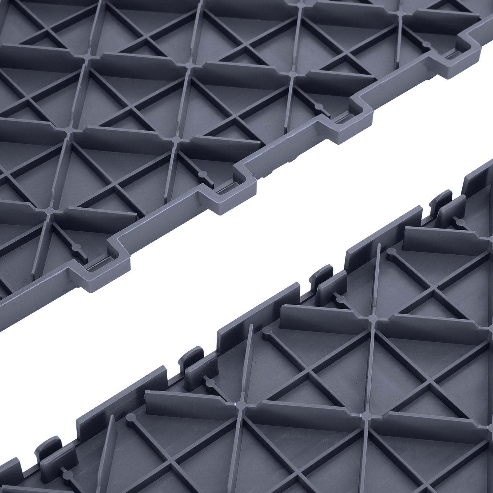 VEVOR Garage Tiles Interlocking, 12 x 12 x 0.53 inch 25 Pack Garage Floor Covering Tiles, Non-Slip Double-Sided Texture Garage Flooring Tiles, for Garages, Basements, Repair Shops, Graphite Gray