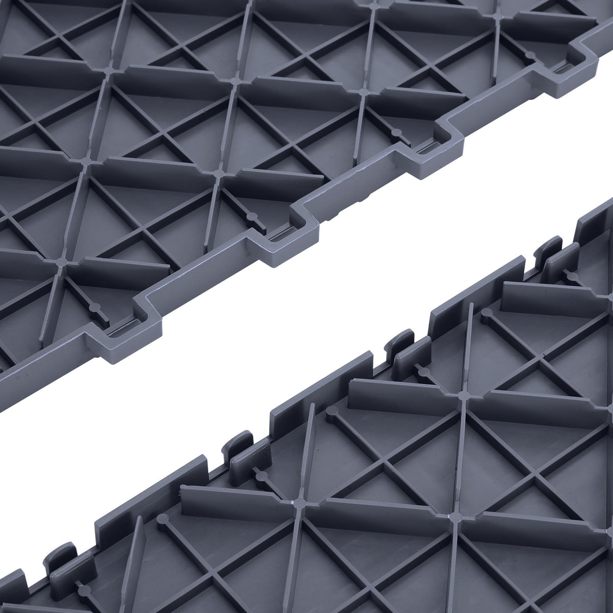 VEVOR Garage Tiles Interlocking, 12 x 12 x 0.53 inch 50 Pack Garage Floor Covering Tiles, Non-Slip Double-Sided Texture Garage Flooring Tiles, for Garages, Basements, Repair Shops, Graphite Gray