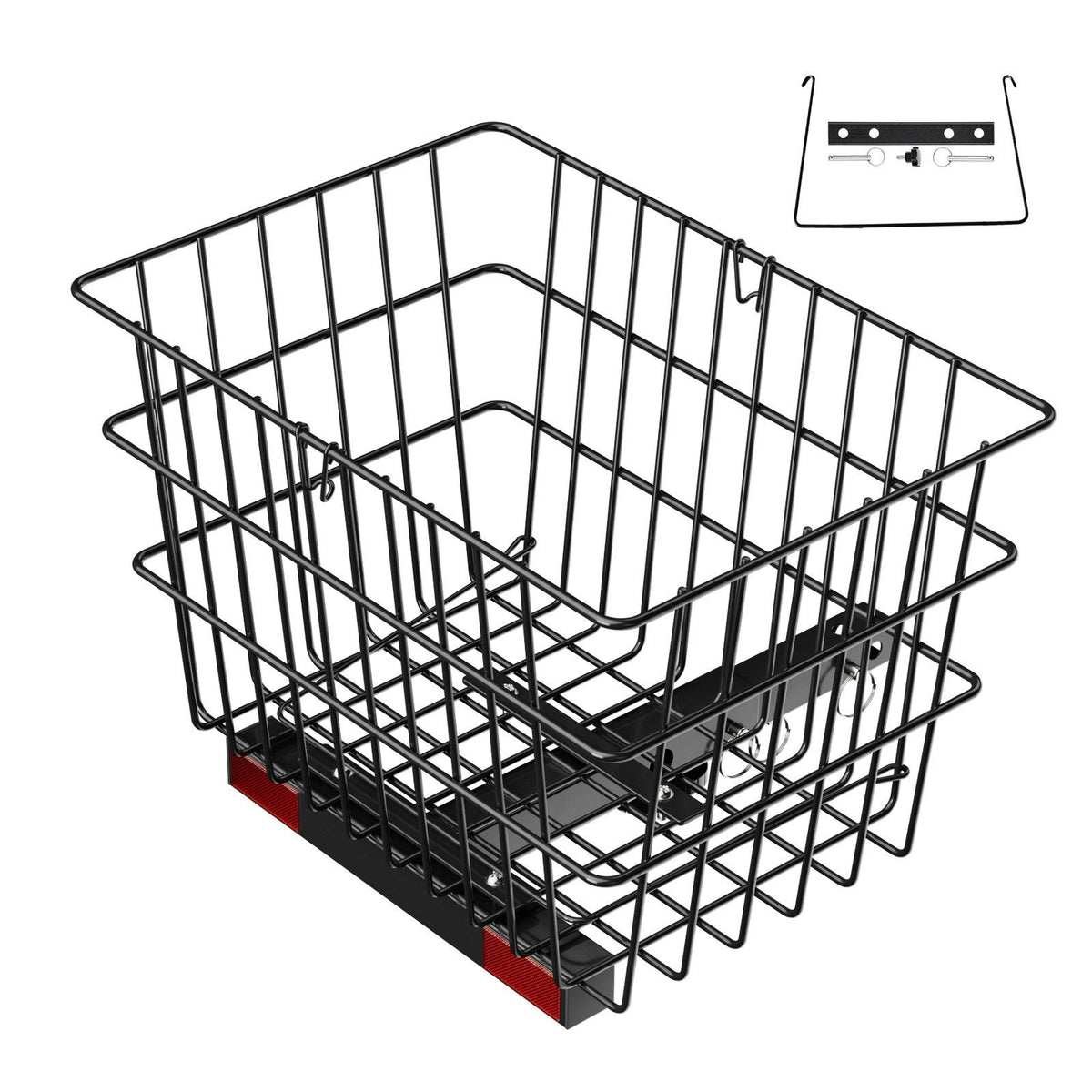 Scooter Rear Basket, Heavy Duty Metal Wire Basket with Handle, Spacious Cargo Basket, Works with 1-inch Receiver, Compatible with Most Golden, Drive & Pride Mobility Scooter