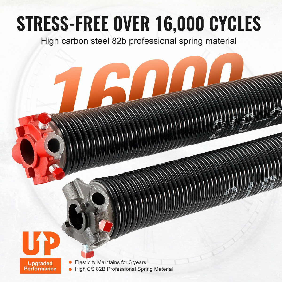 VEVOR Garage Door Torsion Springs Pair of 0.218 x 2 x 23inch with Winding Bars