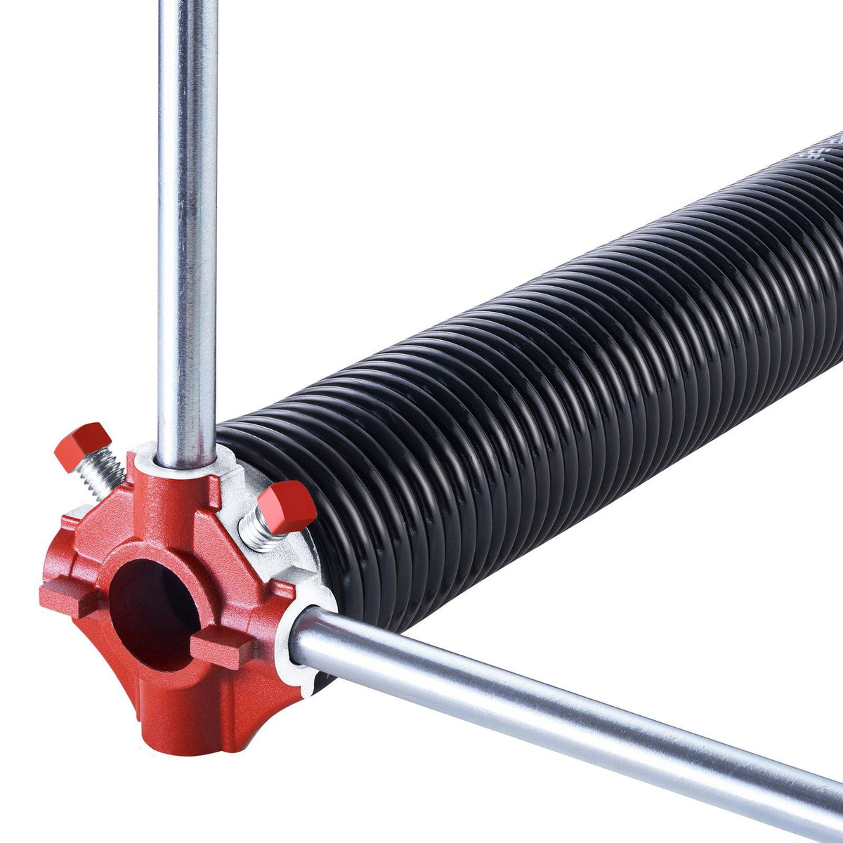 Garage Door Torsion Springs, Pair of 6.35 x 50.8 x 787 mmn, 16000 Cycles, Electrophoresis Black Coated for Replacement, Garage Door Springs with Non-Slip Winding Bars, Gloves and Mounting Wrench