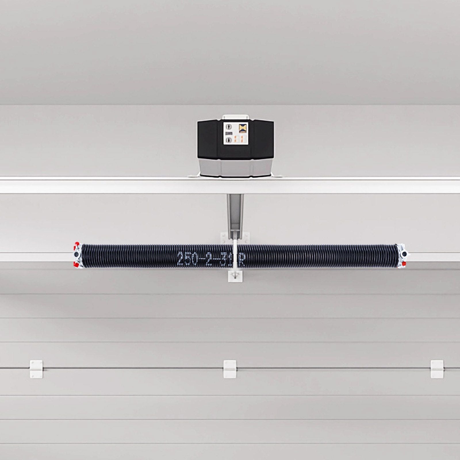 Garage Door Torsion Springs, Pair of 6.35 x 50.8 x 787 mmn, 16000 Cycles, Electrophoresis Black Coated for Replacement, Garage Door Springs with Non-Slip Winding Bars, Gloves and Mounting Wrench