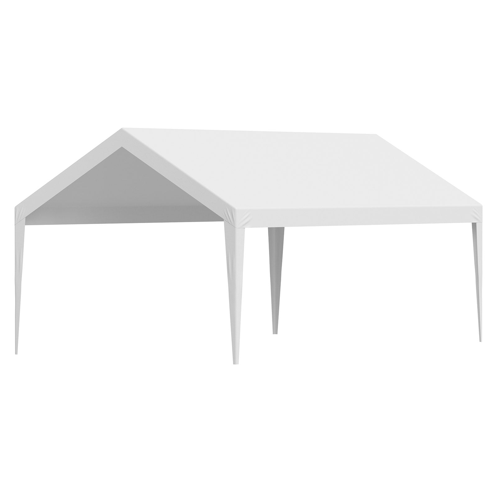 VEVOR Carport Replacement Canopy, 6 x 3.6 m Potable Garage Tent Top Tarp, UV-Resistant & Waterproof Car Shelter Tarp, Heavy Duty Car Port Cover with Ball Buggees, White, Frame Not Included