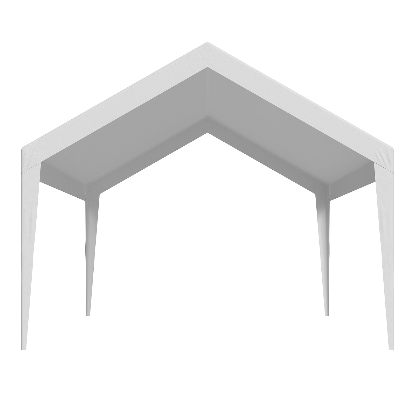 VEVOR Carport Replacement Canopy, 6 x 3.6 m Potable Garage Tent Top Tarp, UV-Resistant & Waterproof Car Shelter Tarp, Heavy Duty Car Port Cover with Ball Buggees, White, Frame Not Included