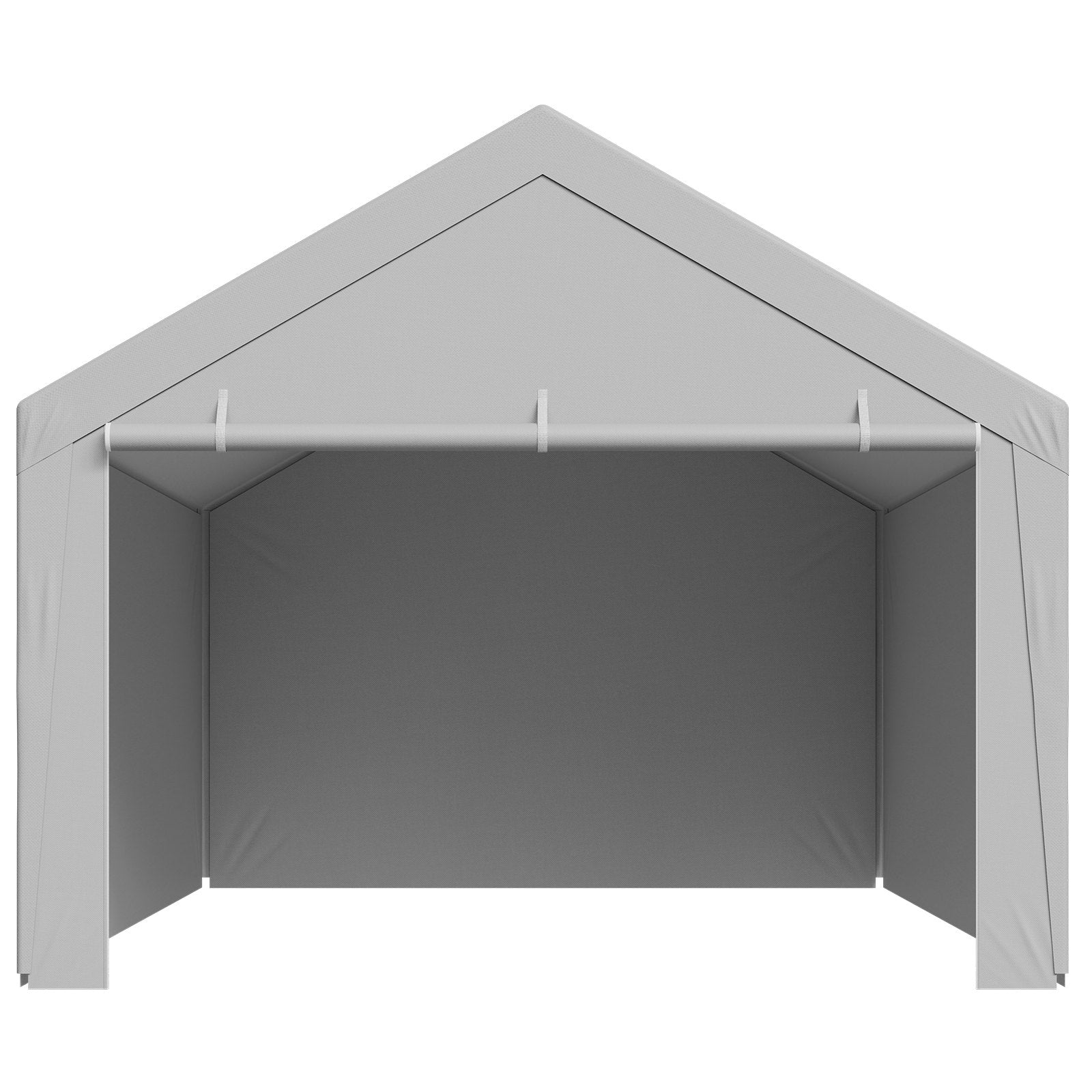 VEVOR Carport Replacement Canopy, 6x 3.6 m Potable Garage Tent Top Tarp with Sidewalls, UV-Resistant & Waterproof, Heavy Duty Car Shelter Tarp with Ball Buggees, Grey, Frame Not Included