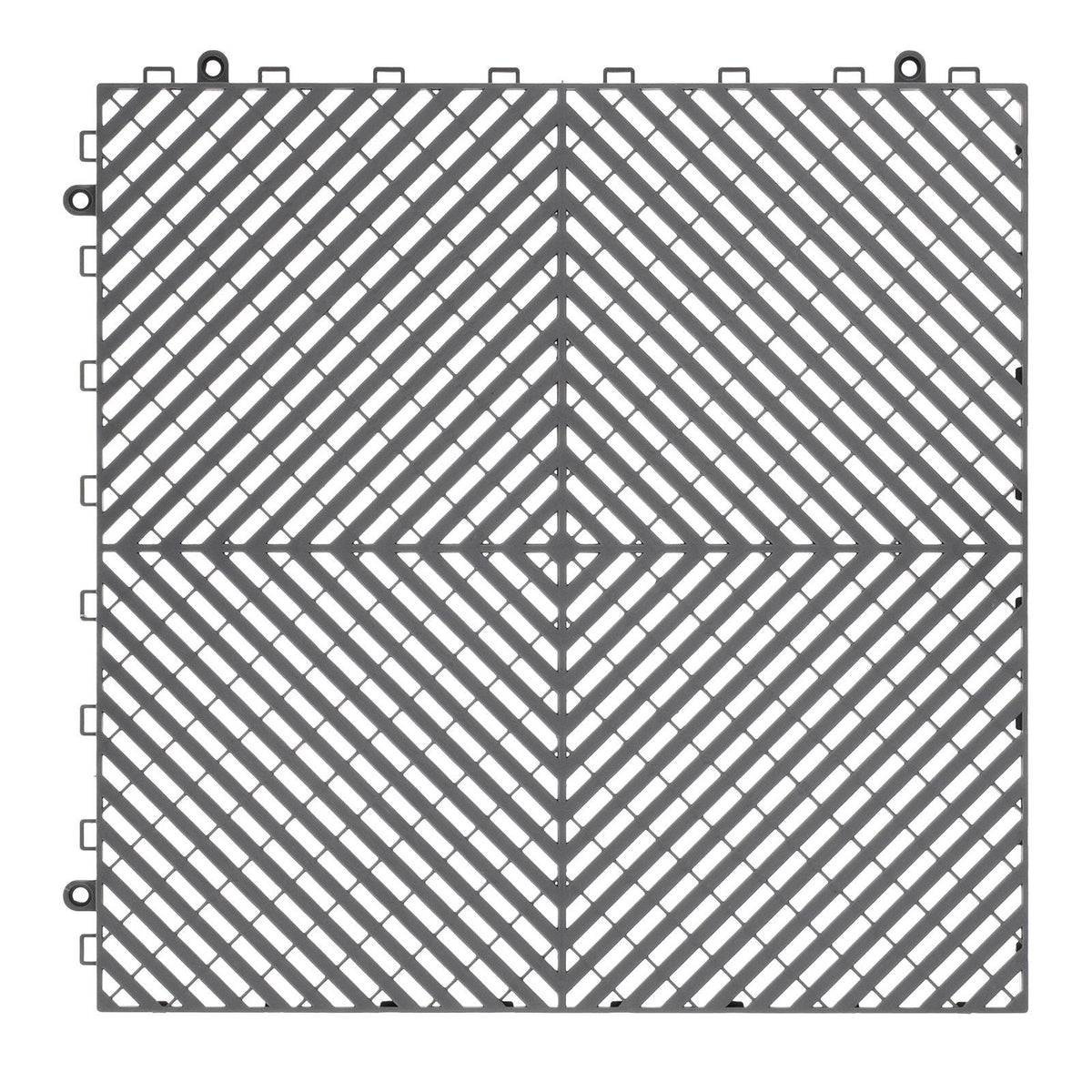 Interlocking Drainage Mat, 41.5 x 41.5 cm Modular Interlocking Cushion, 24 Pcs Splicing Drainage Mats, PP Non-Slip Drainage Floor Tile and Shower Mat, for Garage, Garden, Kitchen & Outdoor