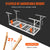 VEVOR Overhead Garage Storage Rack, 91.44x243.84cm Garage Ceiling Storage Racks, Heavy Duty Adjustable Cold Rolled Steel Racks for Garage Storage, Organization, 272.16kg Load Capacity, 22''-40", White