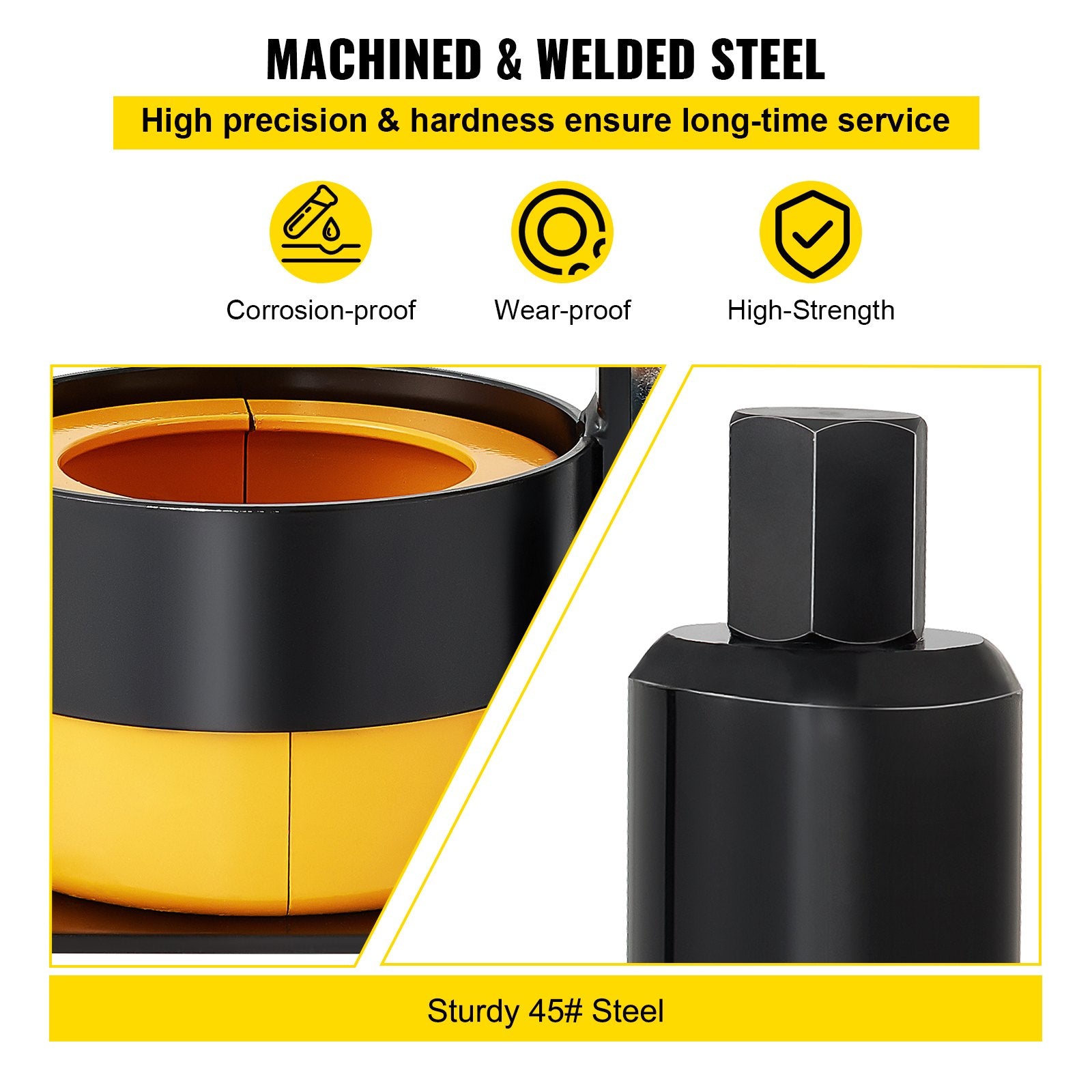 VEVOR Carrier & Pinion Bearing Puller, Compatible with Dana 30, 40, 60, 70, Ford 9\" Bearings, Pinion Puller Tool with 2 Clamshells, 45# Steel Clamshell Carrier Bearing Puller for Auto Repair