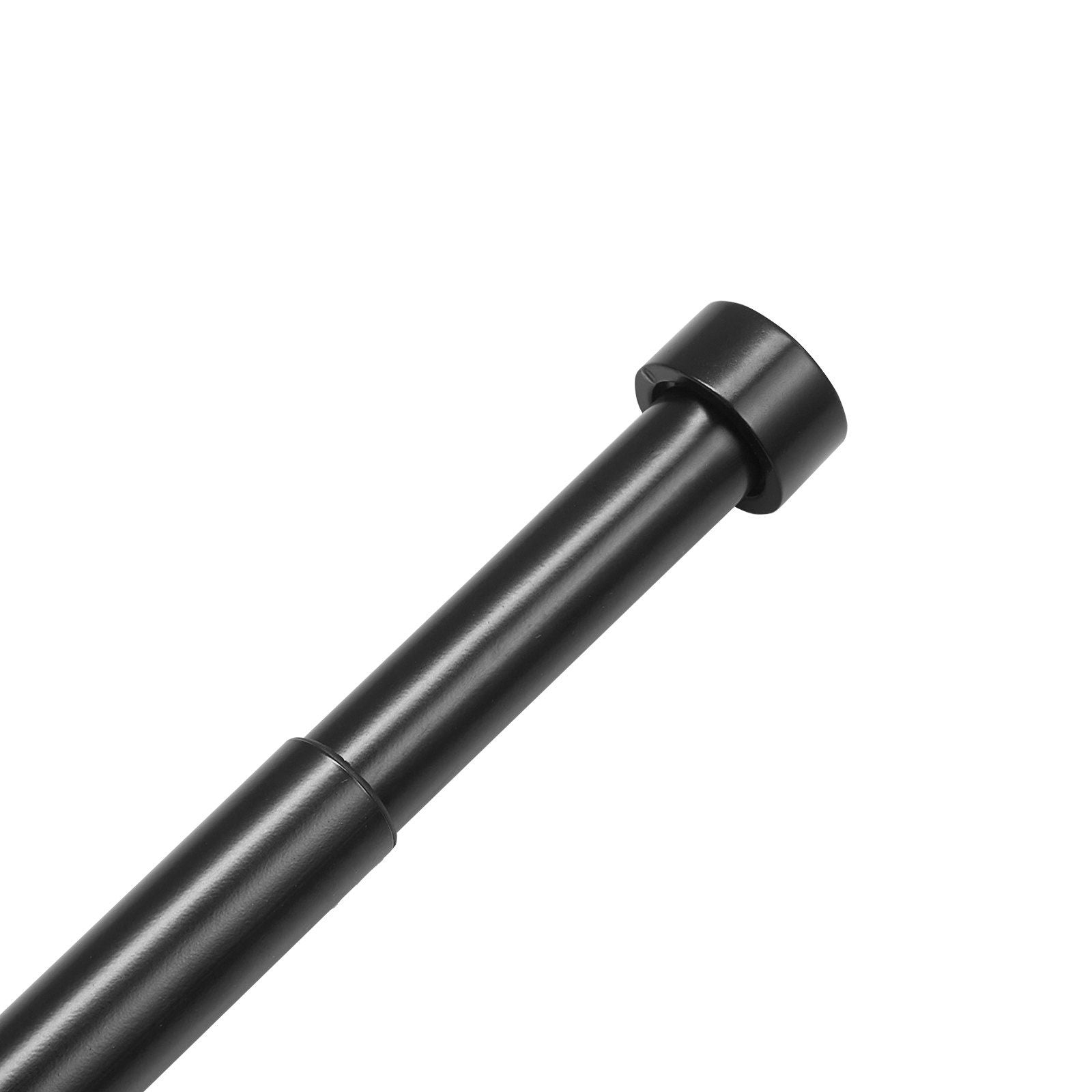 Double Rod Curtain Rods, 36-72 inches(3-6ft) Adjustable Length, Black Double Curtain Rods with Cap Finials, 1" and 3/4" Diameter, Double Window Drapery Rod for Sheer and Blackout Curtains