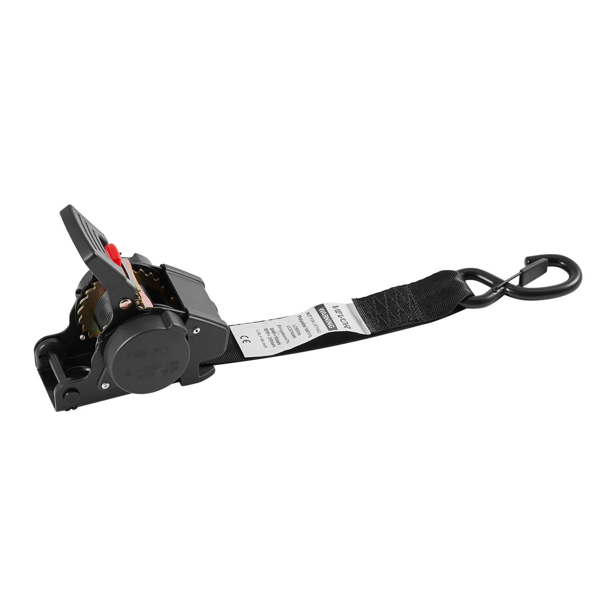 VEVOR Wheel Chock Tie-Down Kit, Fixed Trailer Tie Down Strap, Car Tie Down Kit with S-Hook, Break Strength 748 kg &amp; Working Load 250 kg Motorcycle Tie-Down System for Trailers, Boats, Snowmobiles