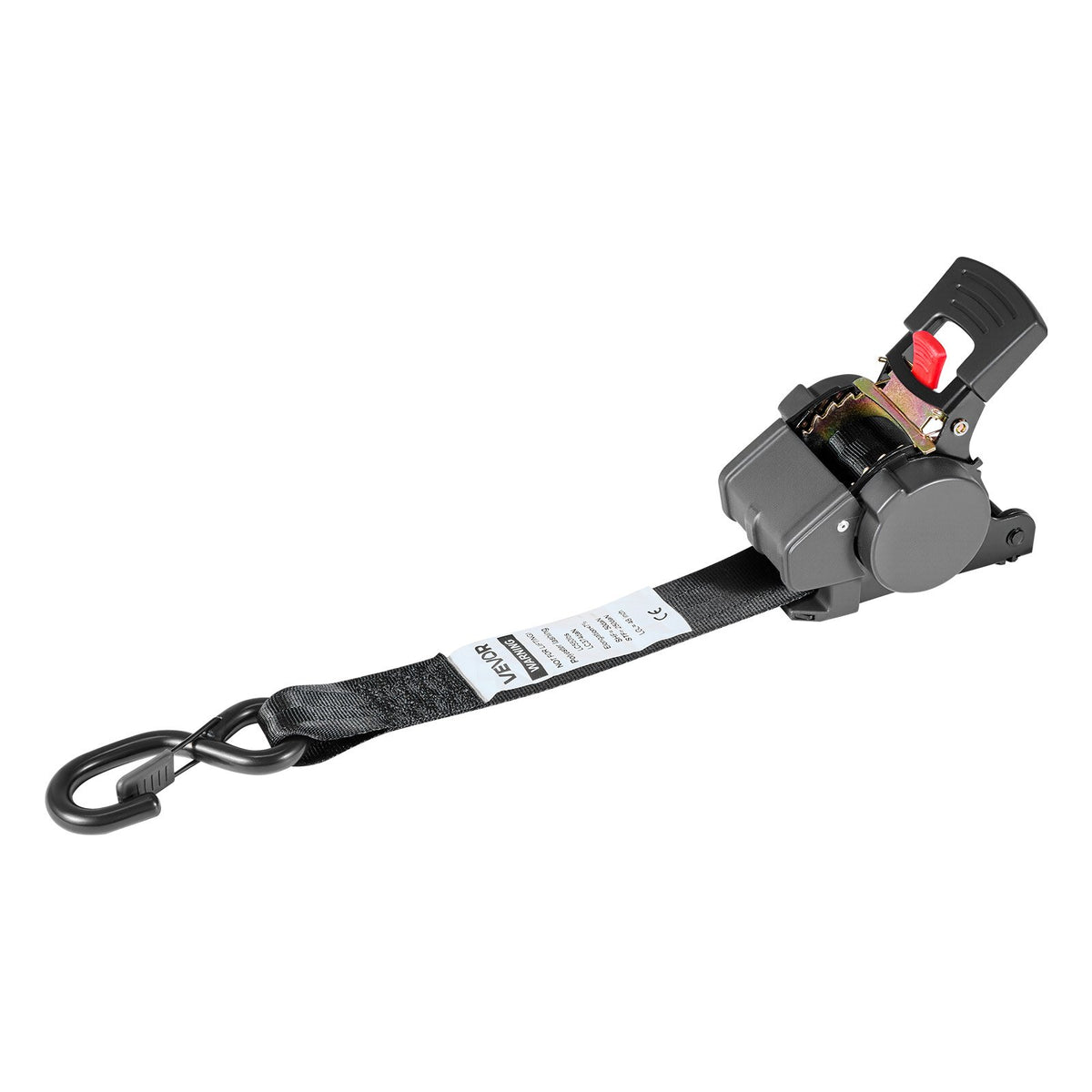 VEVOR Wheel Chock Tie-Down Kit, Fixed Trailer Tie Down Strap, Car Tie Down Kit with S-Hook, Break Strength 748 kg & Working Load 250 kg Motorcycle Tie-Down System for Trailers, Boats, Snowmobiles