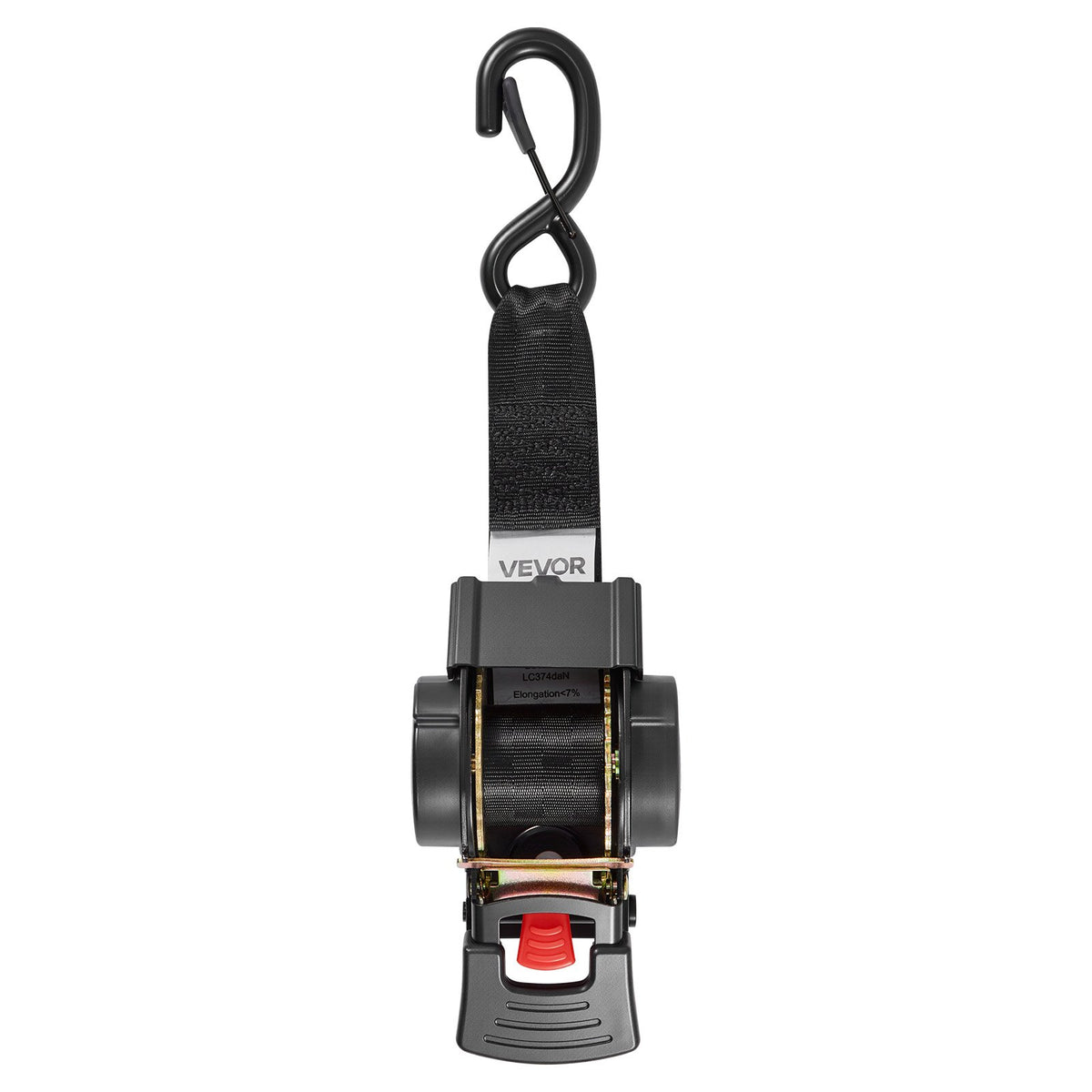 VEVOR Wheel Chock Tie-Down Kit, Fixed Trailer Tie Down Strap, Car Tie Down Kit with S-Hook, Break Strength 748 kg & Working Load 250 kg Motorcycle Tie-Down System for Trailers, Boats, Snowmobiles