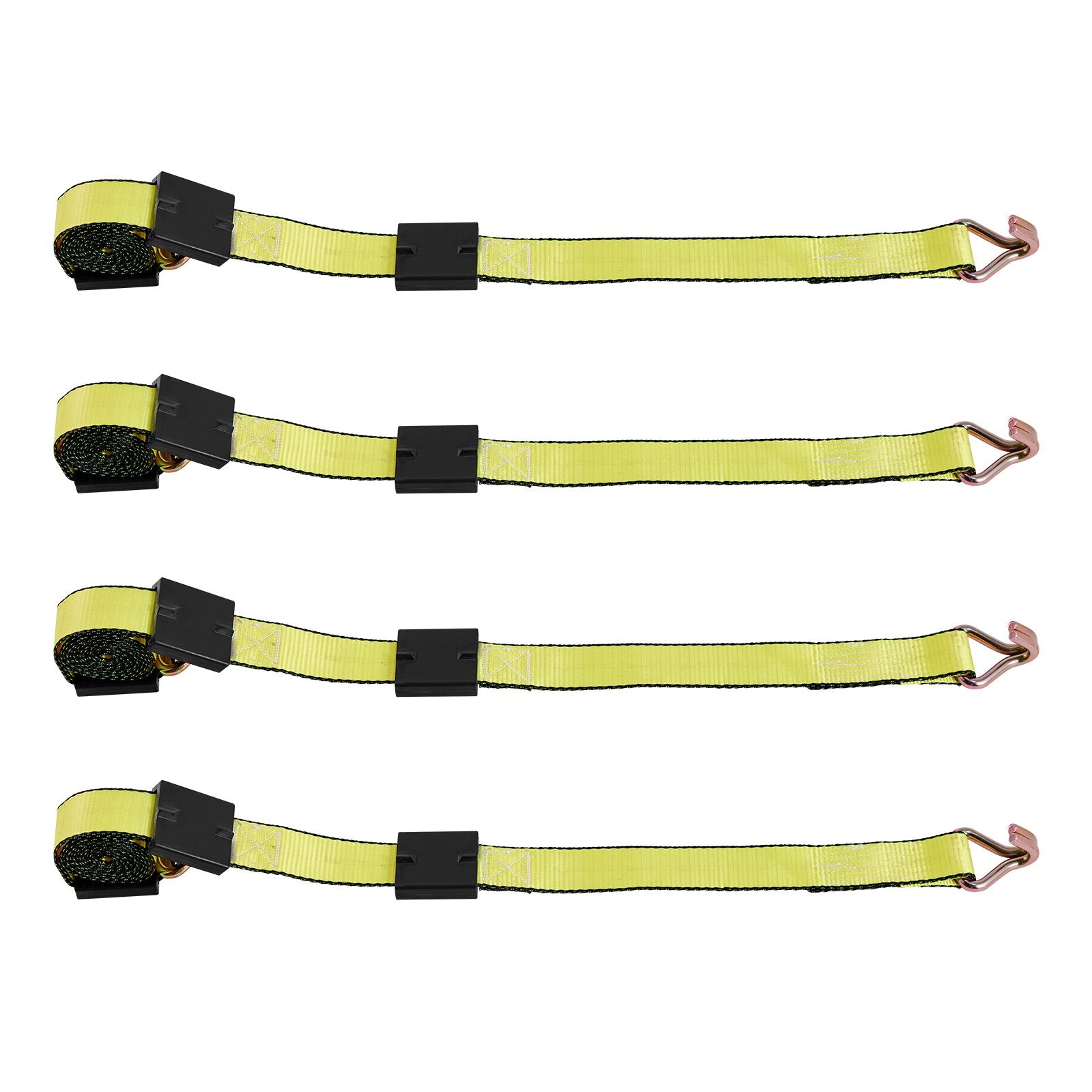 VEVOR Wheel Chock Tie-Down Kit, Deck-Style Trailer Tie Down Strap, Car Tie Down Kit with J-Hook, Break Strength 4540 kg & Working Load 1512 kg Motorcycle Tie-Down System for SUVs, Trailers, Trucks