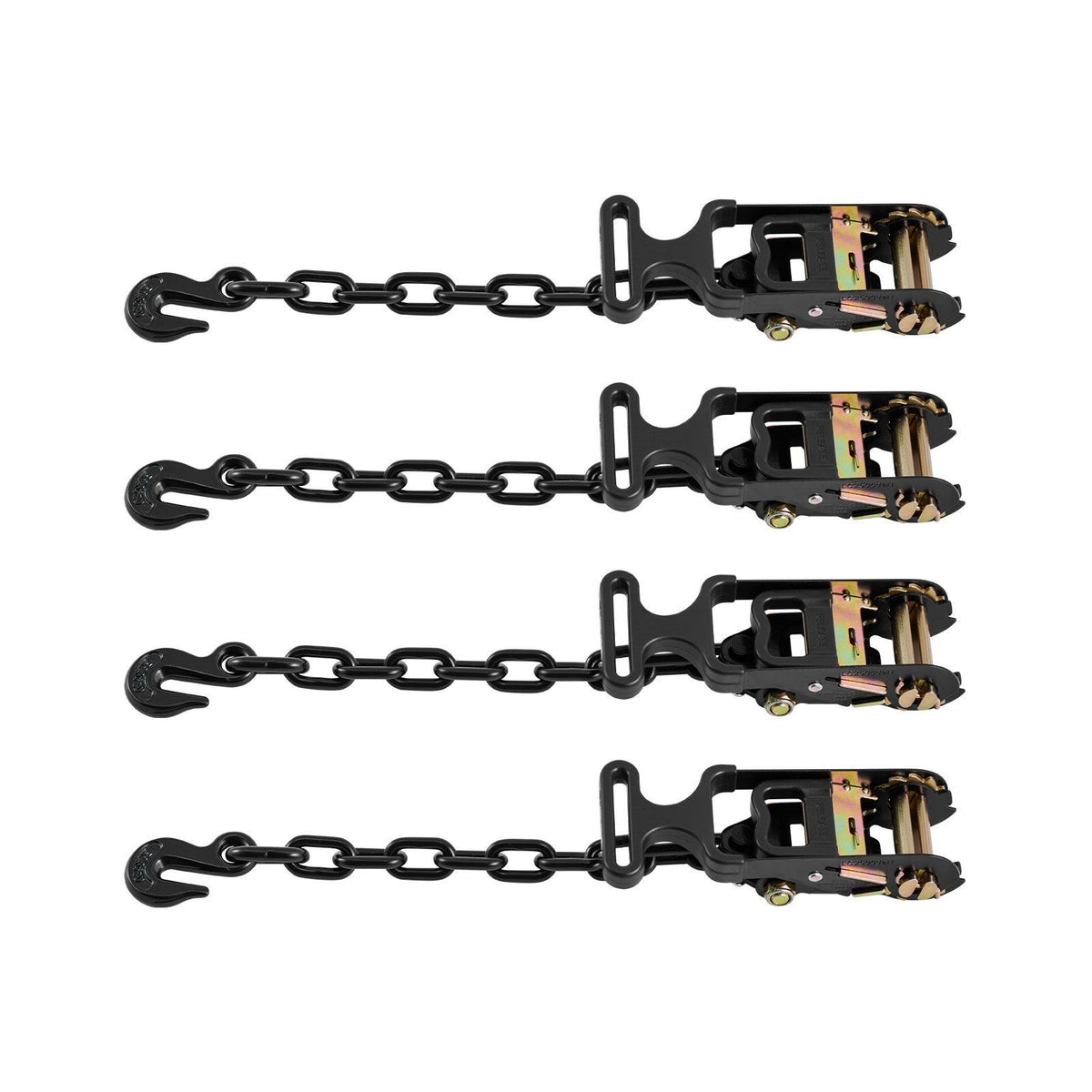 Wheel Chock Tie-Down Kit, Tire-Style Tow Dolly Strap, Car Tie Down Kit with Heavy-Duty Hook, Break Strength 4540 kg & Working Load 1512 kg Motorcycle Tie-Down System for ATV, SUV, Trailer