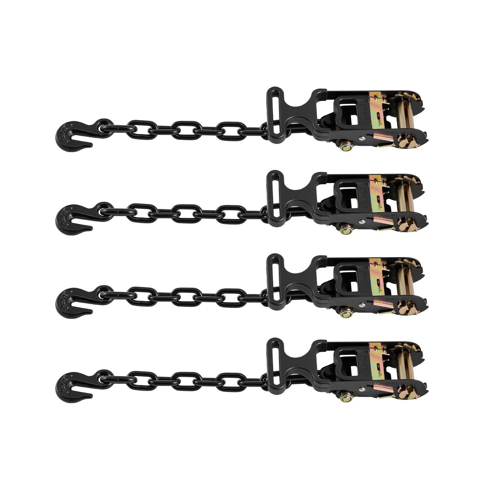 Wheel Chock Tie-Down Kit, Tire-Style Tow Dolly Strap, Car Tie Down Kit with Heavy-Duty Hook, Break Strength 4540 kg & Working Load 1512 kg Motorcycle Tie-Down System for ATV, SUV, Trailer