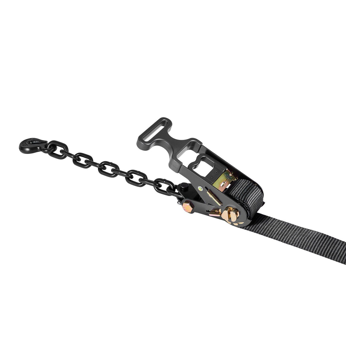 Wheel Chock Tie-Down Kit, Tire-Style Tow Dolly Strap, Car Tie Down Kit with Heavy-Duty Hook, Break Strength 4540 kg & Working Load 1512 kg Motorcycle Tie-Down System for ATV, SUV, Trailer