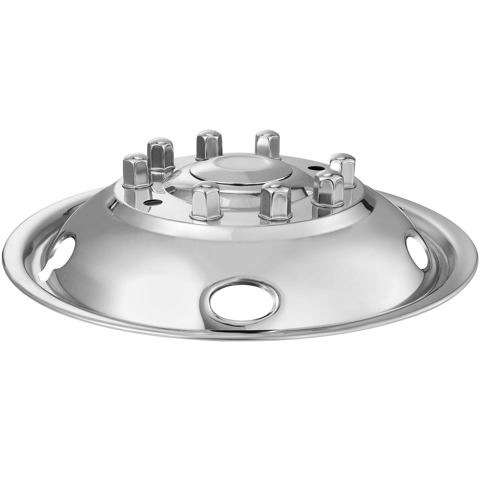 VEVOR 50cm 8 Lug Wheel Simulators, 304 Stainless Steel Wheel Simulator Kit with Mirror Polished Finish, 2 Front and 2 Rear Wheel Covers Fit for For Ford F450/F550 (2005-2020), 4 pcs