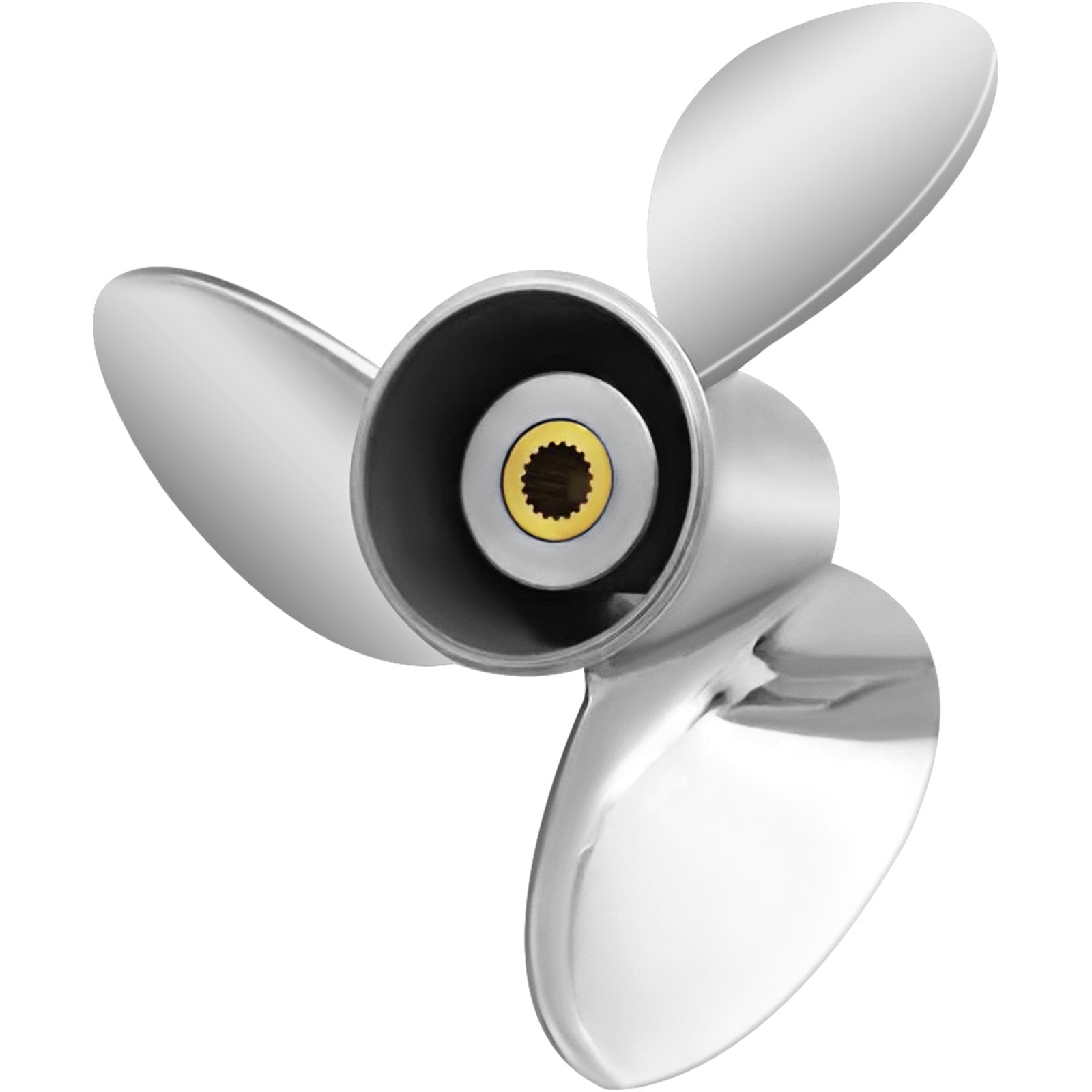 VEVOR Outboard Propeller, Replace for OEM 3860709, 3-Blade 14.5\" x 21\" Pitch Steel Boat Propeller, Compatible with Volvo Penta SX Drive All Models, with 19 Tooth Splines, RH