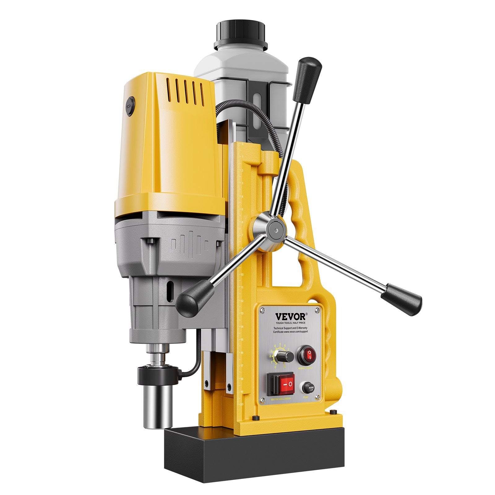 VEVOR Magnetic Drill, 1400W Motor 2 in Boring Diameter, 2922 lbf Portable Electric Mag Drill Press, 0-750 RPM Variable Speed, Drilling Machine for Metal Surface, Industrial and Home Improvement