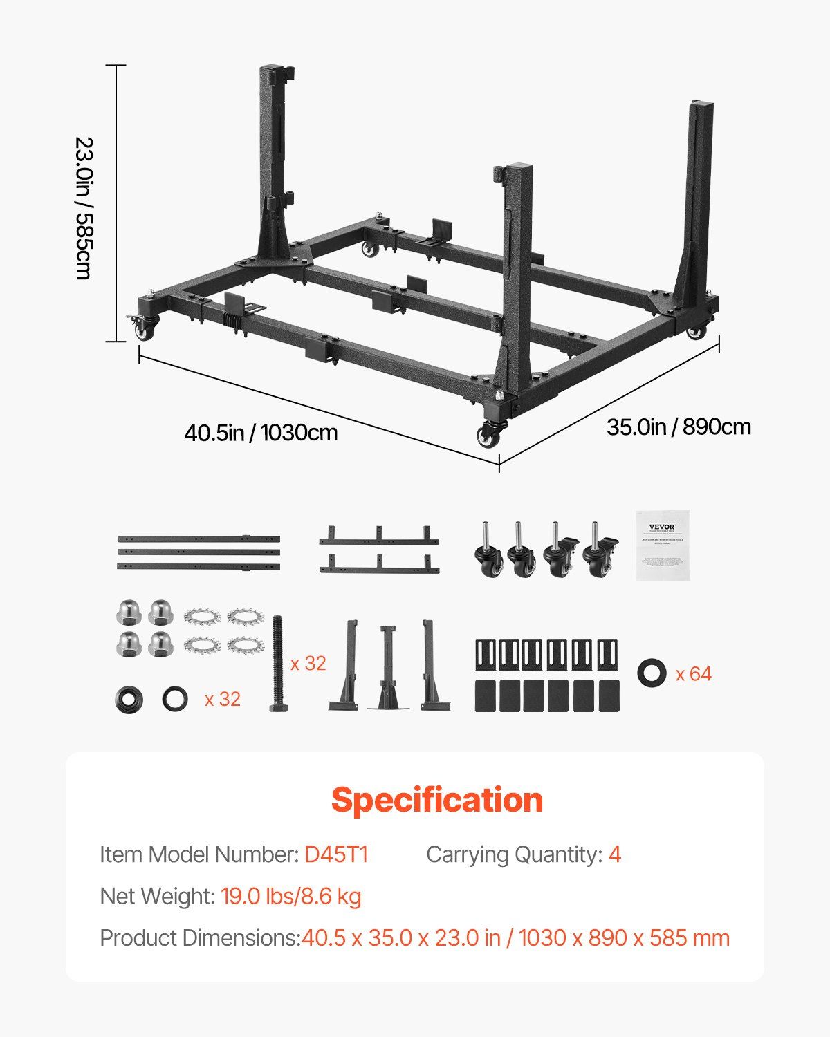 Jeep Door Storage Cart, 4 Doors Moveable Storage Cart Rack with Thickened Rubber Cushion, Sturdy Car Door Holder Cart Fit for Jeep Wrangler JK JKU JL Gladiator
