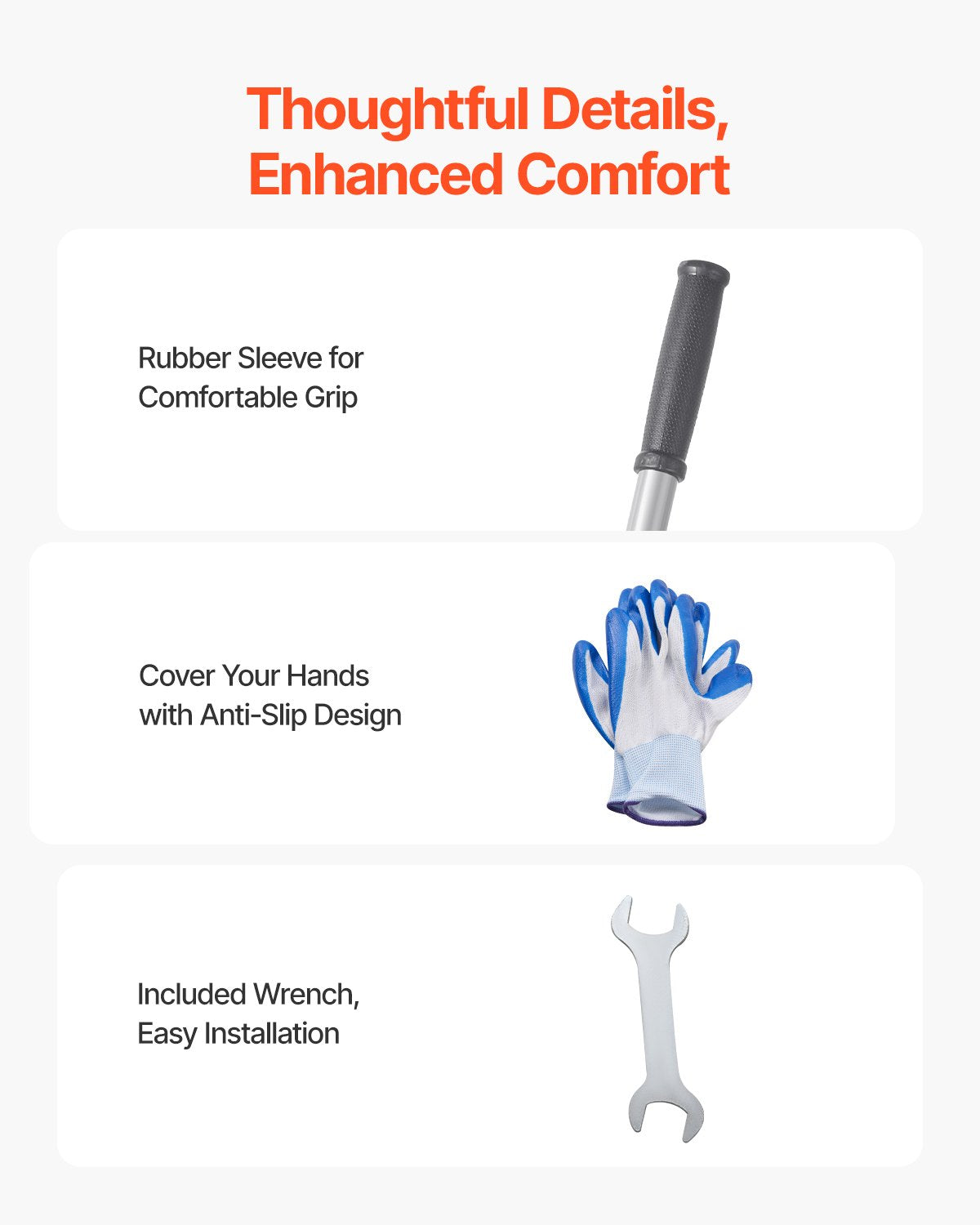 VEVOR 254 x 430 mm Lawn Leveling Rake 1980 mm Adjustable Handle for Yard Golf Court