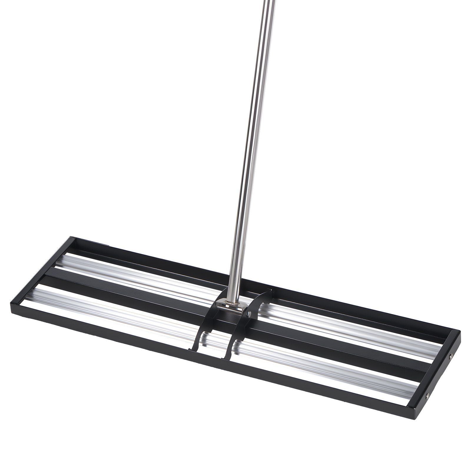 Updated Lawn Leveling Rake with Roller, 30" x 10" Stainless Steel Lawn Leveler with 83.9" Adjustable Handle, Heavy Duty Yard Leveling Rake, Effort Saving Lawn Leveling Tool for Yard Golf Court