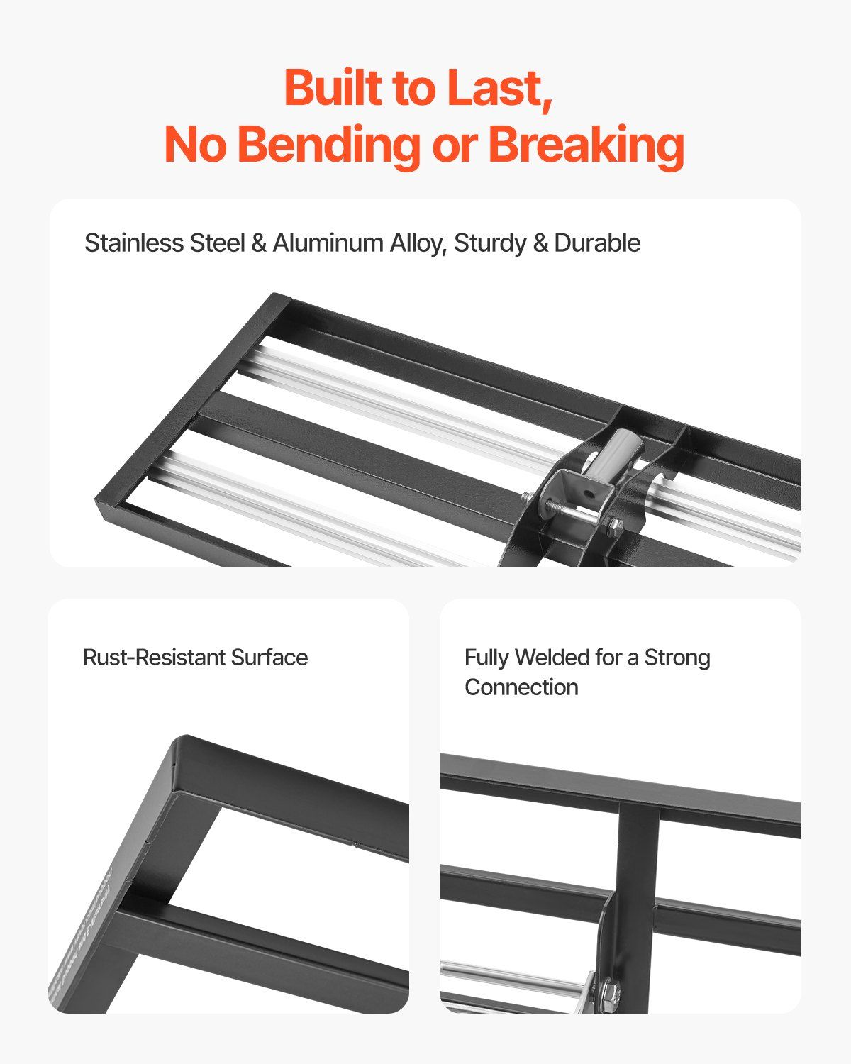 254 x 1219 mm Lawn Leveling Rake with 2130 mm Adjustable Handle for Yard Garden
