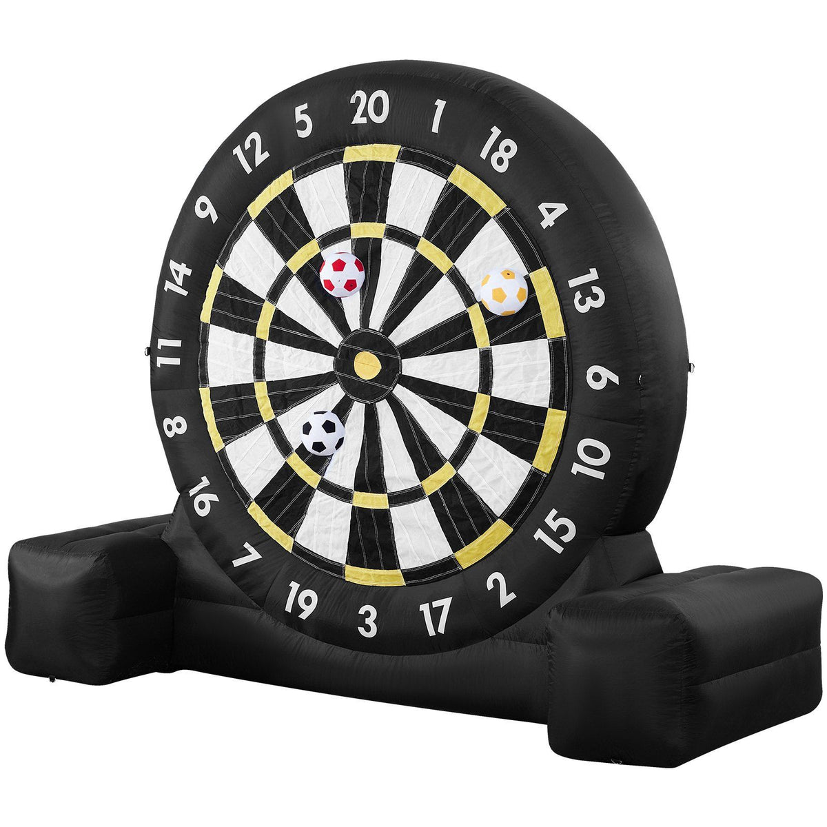 Inflatable Soccer Dart Board, over 2.5 m High Giant Soccer Dart Board with 9 Kick Balls & Air Pump, 2-Minutes Setup & Storage Bag for Easy Carrying, for Giant Yard Games, Giant Kick Darts Game