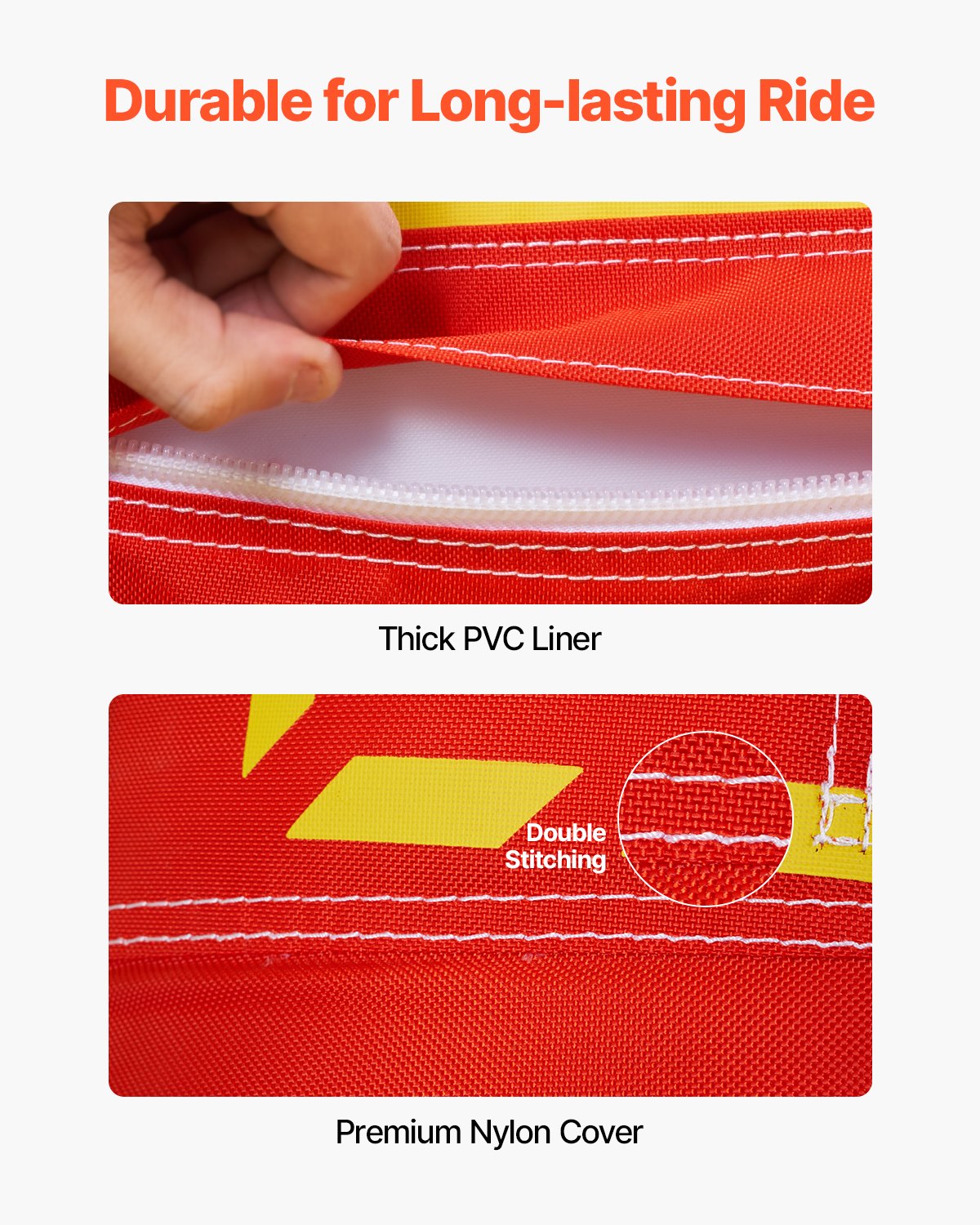 VEVOR Towable Tubes for Boating 1-3 Riders Inflatable Boat Tubes Towables 510lbs