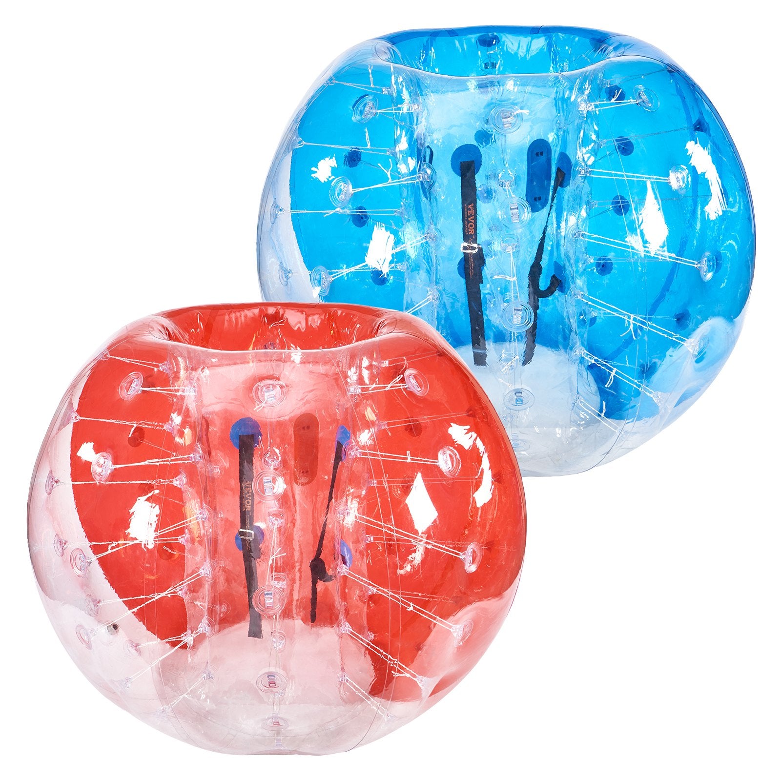 VEVOR Inflatable Bumper Balls 2-Pack, 5FT/1.5M Body Sumo Zorb Balls for Teen & Adult, 0.8mm Thick PVC Human Hamster Bubble Balls for Outdoor Team Gaming Play, Bumper Bopper Toys for Garden, Yard, Park
