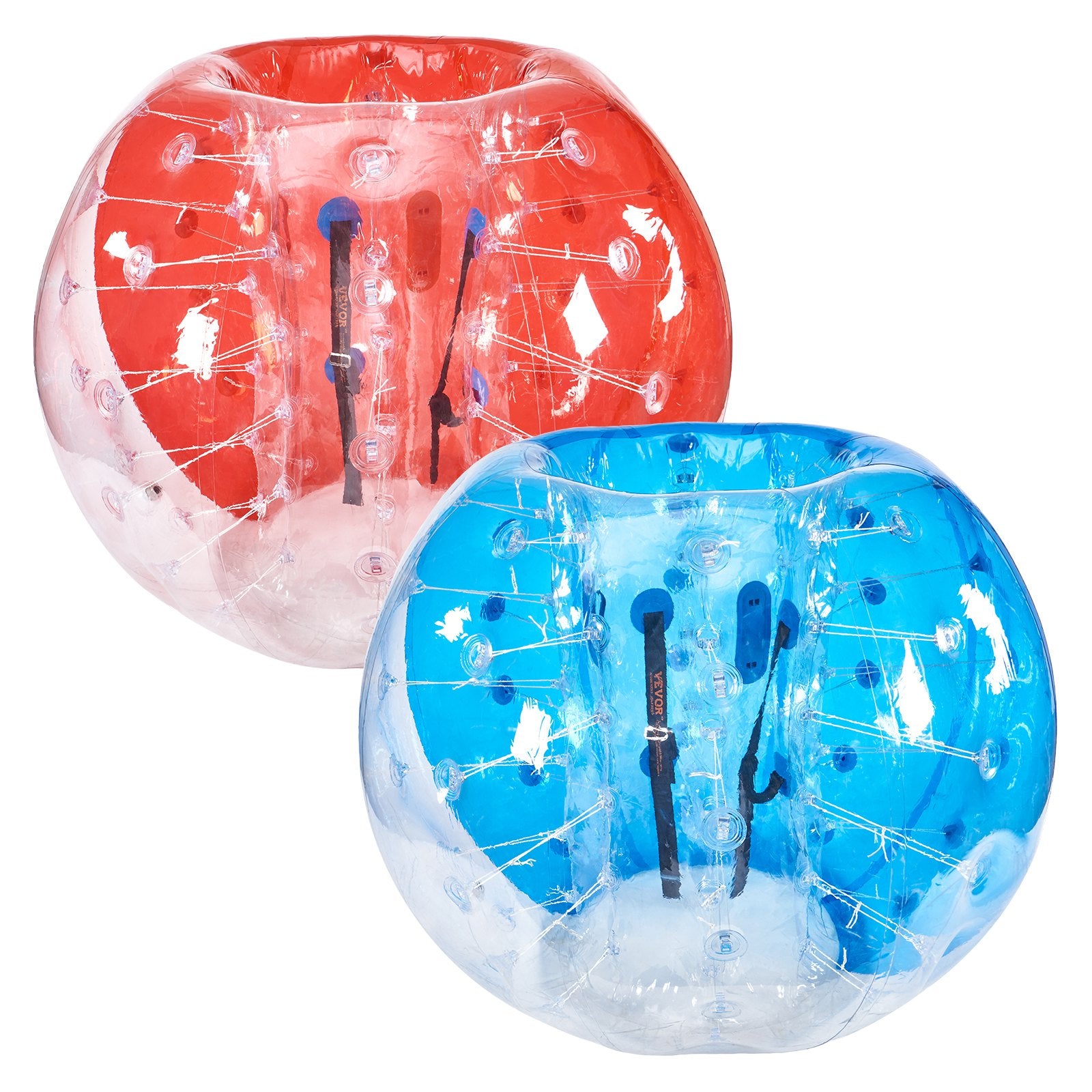 VEVOR Inflatable Bumper Balls 2-Pack, 5FT/1.5M Body Sumo Zorb Balls for Teen & Adult, 0.8mm Thick PVC Human Hamster Bubble Balls for Outdoor Team Gaming Play, Bumper Bopper Toys for Garden, Yard, Park